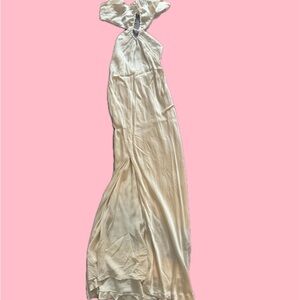 Elegant Cream Evening Gown